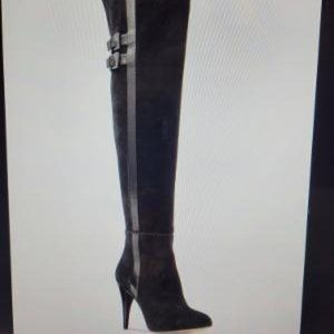 Black Suede and Leather Boots